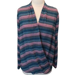 Talbots Pink & Blue Blouse